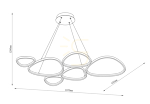 Závěsné svítidlo Zuma Line HURON 2023519P6-BE béžové LED 58 W small 1