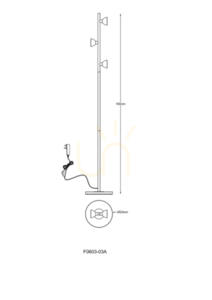 Stojací lampa BOSTON F0603-03A-F7B1 Zuma Line 3xLED 18W 3000K 1650lm zlato-černá 160 cm small 1