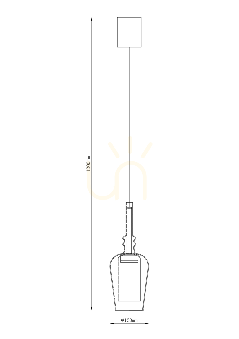 Pohled Závěsné svítidlo TAGNA 251010-SM černé 1xLED Závěsné svítidlo TAGNA 251010-SM černé 1xLED