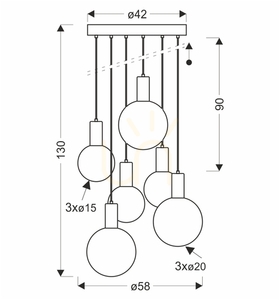 Závěsná lampa TESTA béžová G9 10W CANDELLUX 36-50915 small 3