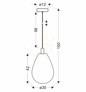 DENSO 30 černá GU10 10W závěsná lampa CANDELLUX 31-51387 small 4