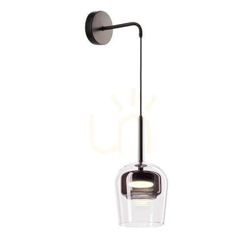 Kontrola Nástěnné svítidlo GLAXI černé GX53 9W CANDELLUX 21-50373