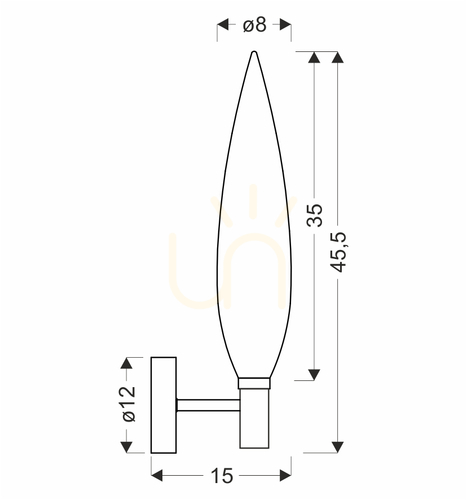 Kontrola Nástěnná lampa NORDIC hnědá G9 5W CANDELLUX 21-55170