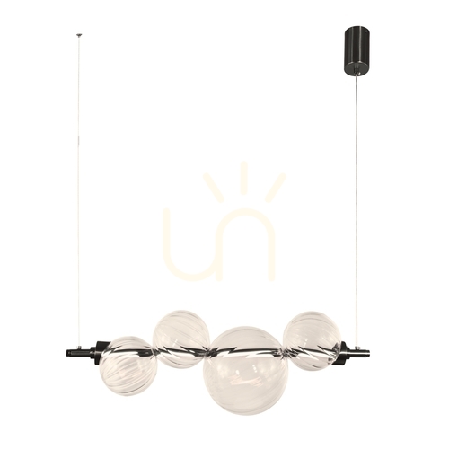 Kontrola PLAYA transparentní LED 12W závěsná lampa CANDELLUX 34-50502