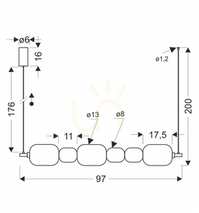 PLAYA transparentní LED 17W závěsná lampa CANDELLUX 36-50533 small 2