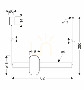 Závěsná lampa PURAS bílá LED 15W CANDELLUX 31-50595 small 4