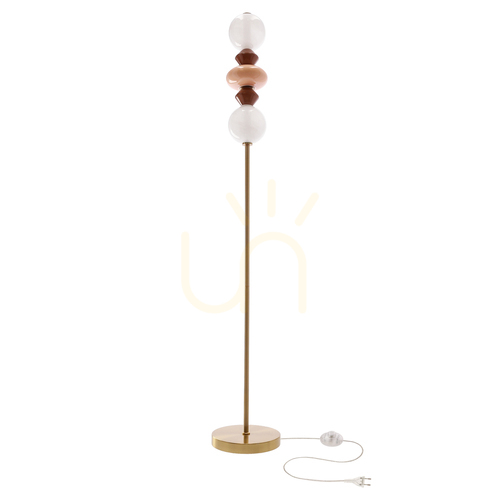 Kontrola FLORES hnědá LED 15W stojací lampa CANDELLUX 52-50724