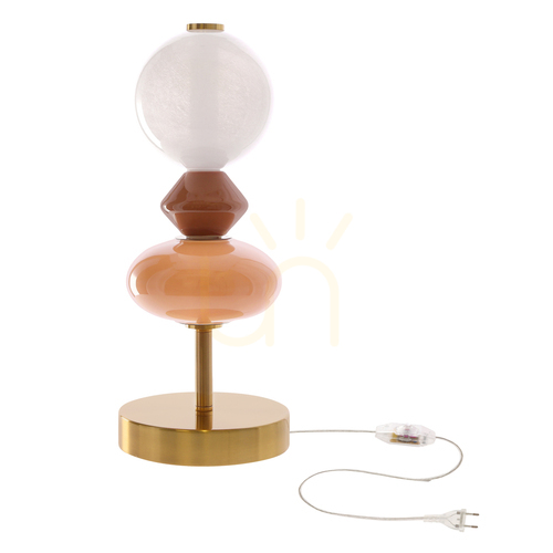 Kontrola FLORES hnědá LED 10W stolní lampa CANDELLUX 42-50717