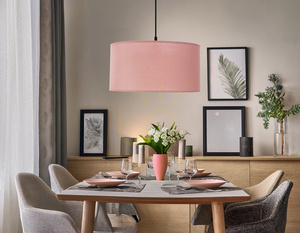 Závěsné svítidlo Candellux SHANTI 31-38647, světle vřesově růžové stínidlo 40 cm, 1×E27 small 7