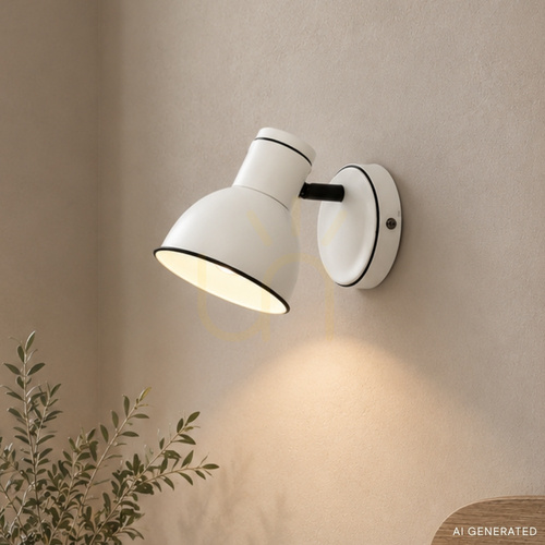 Kontrola Nástěnná lampa ZUMBA bílá černá E14 40W CANDELLUX 91-72115