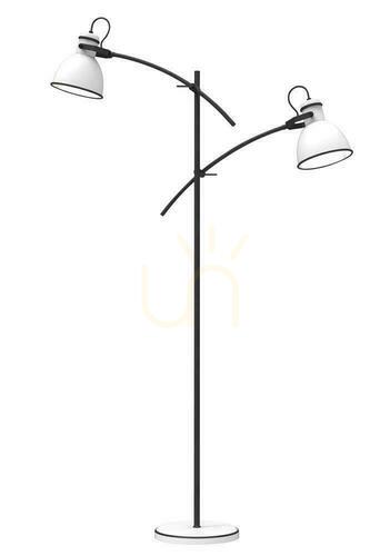 Kontrola Stojací lampa ZUMBA bílá černá E27 2x40W CANDELLUX 52-72672