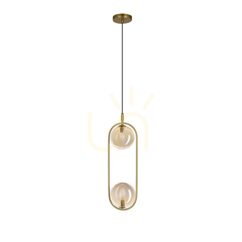 Kontrola Zlatá závěsná lampa CORDEL G9 28W CANDELLUX 32-44105