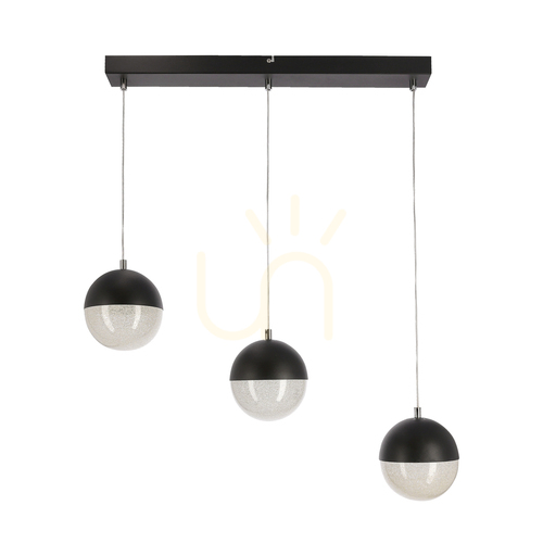 Kontrola FURNI černá LED 15W závěsná lampa CANDELLUX A0031-330