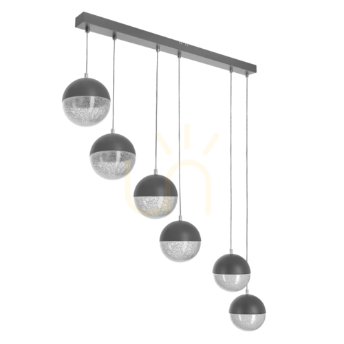 Kontrola FURNI šedá LED 30W závěsná lampa CANDELLUX A0031-360