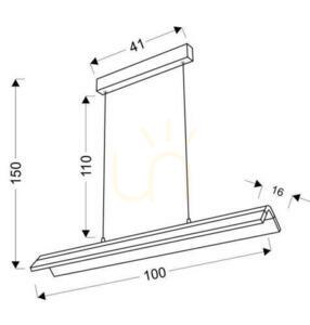 CURACOA hnědá závěsná lampa LED 33W CANDELLUX A0011-320 small 4