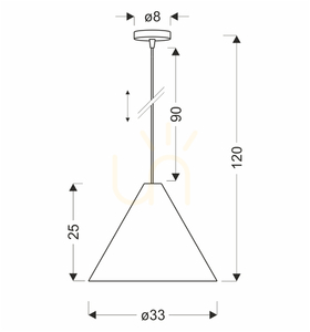 Závěsná lampa CONO hnědá E27 40W CANDELLUX 31-37893 small 4