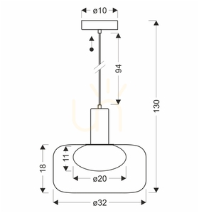 SOPRA 32 zlatá GX53 10W závěsná lampa CANDELLUX 31-50960 small 4