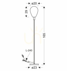 DENSO 20 stojací lampa černá G9 5W CANDELLUX 51-51134 small 1