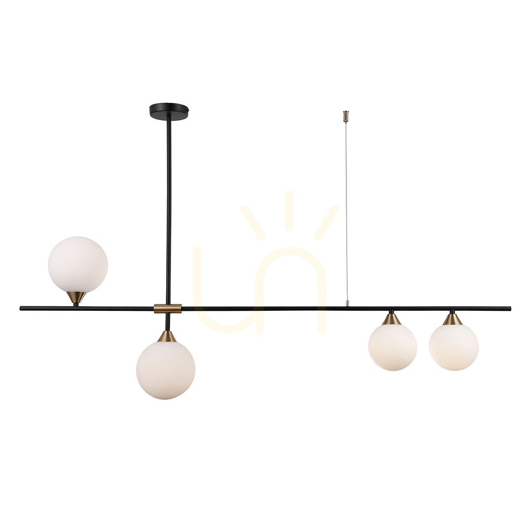 Náhled Závěsné svítidlo Italux Belmonte 4x G9 černé/mosazné PND-9152-4-OPAL Závěsné svítidlo Italux Belmonte 4x G9 černé/mosazné PND-9152-4-OPAL
