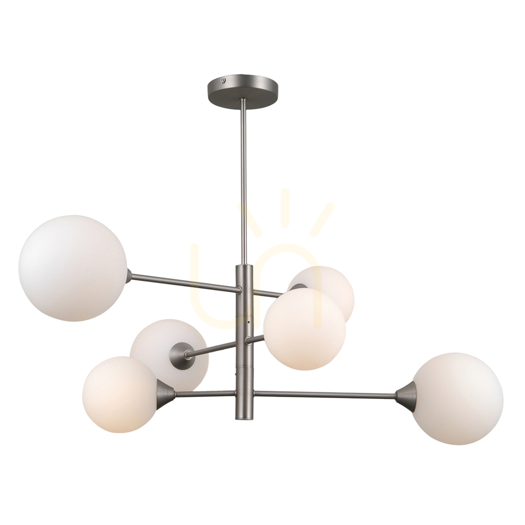 Pohled Závěsné svítidlo Italux Evora 6x G9 stříbrné SKU PND-55342-6-SN Závěsné svítidlo Italux Evora 6x G9 stříbrné SKU PND-55342-6-SN