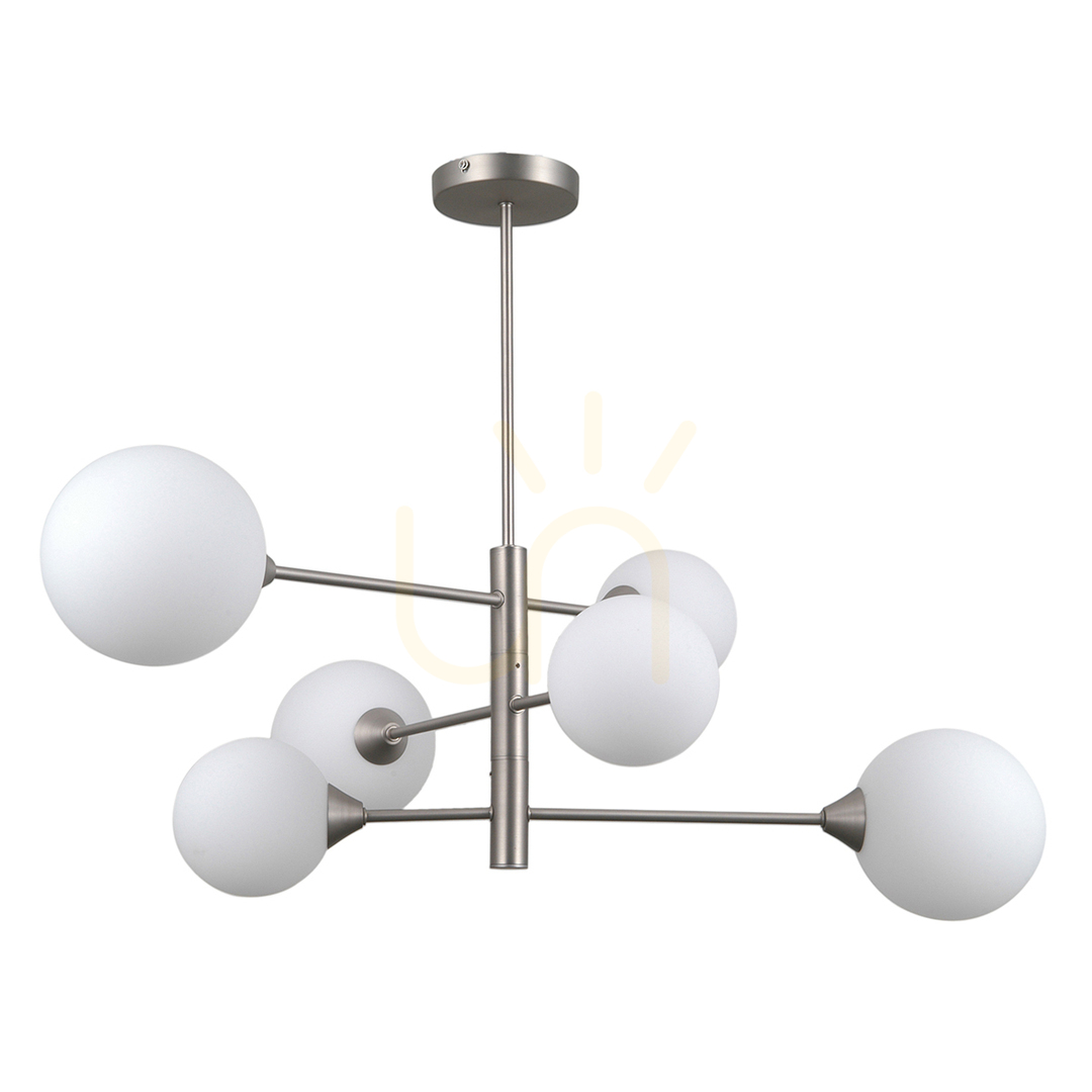 Náhled Závěsné svítidlo Italux Evora 6x G9 stříbrné SKU PND-55342-6-SN Závěsné svítidlo Italux Evora 6x G9 stříbrné SKU PND-55342-6-SN