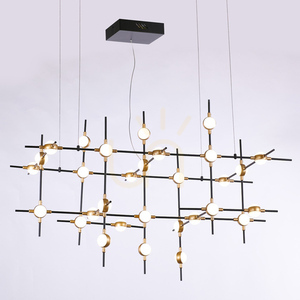 Závěsné LED svítidlo Italux Provenza černo-zlaté 72W 30 světel MD18001067-30A BG small 1