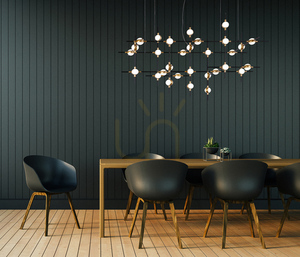 Závěsné LED svítidlo Italux Provenza černo-zlaté 72W 30 světel MD18001067-30A BG small 0