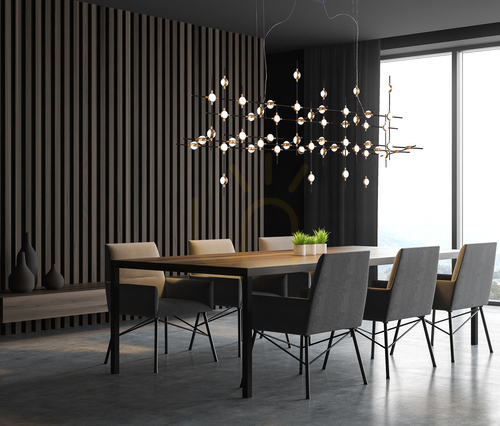 Kontrola Závěsné LED svítidlo Italux Provenza černé 55 bodů MD18001067-55A BG