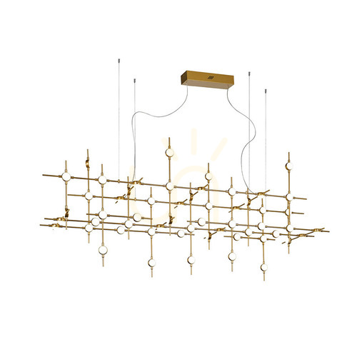 Kontrola Závěsná lampa Italux Provenza LED 55 bodů zlatá MD18001067-55A GD
