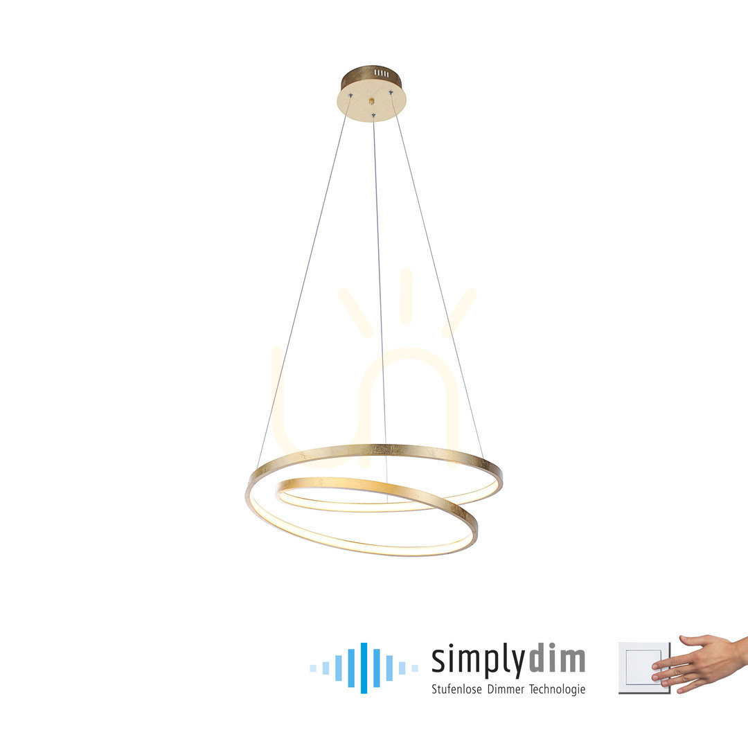 Pohled Závěsné svítidlo ROMAN 2472-12 Gold 1xLED Závěsné svítidlo ROMAN 2472-12 Gold 1xLED