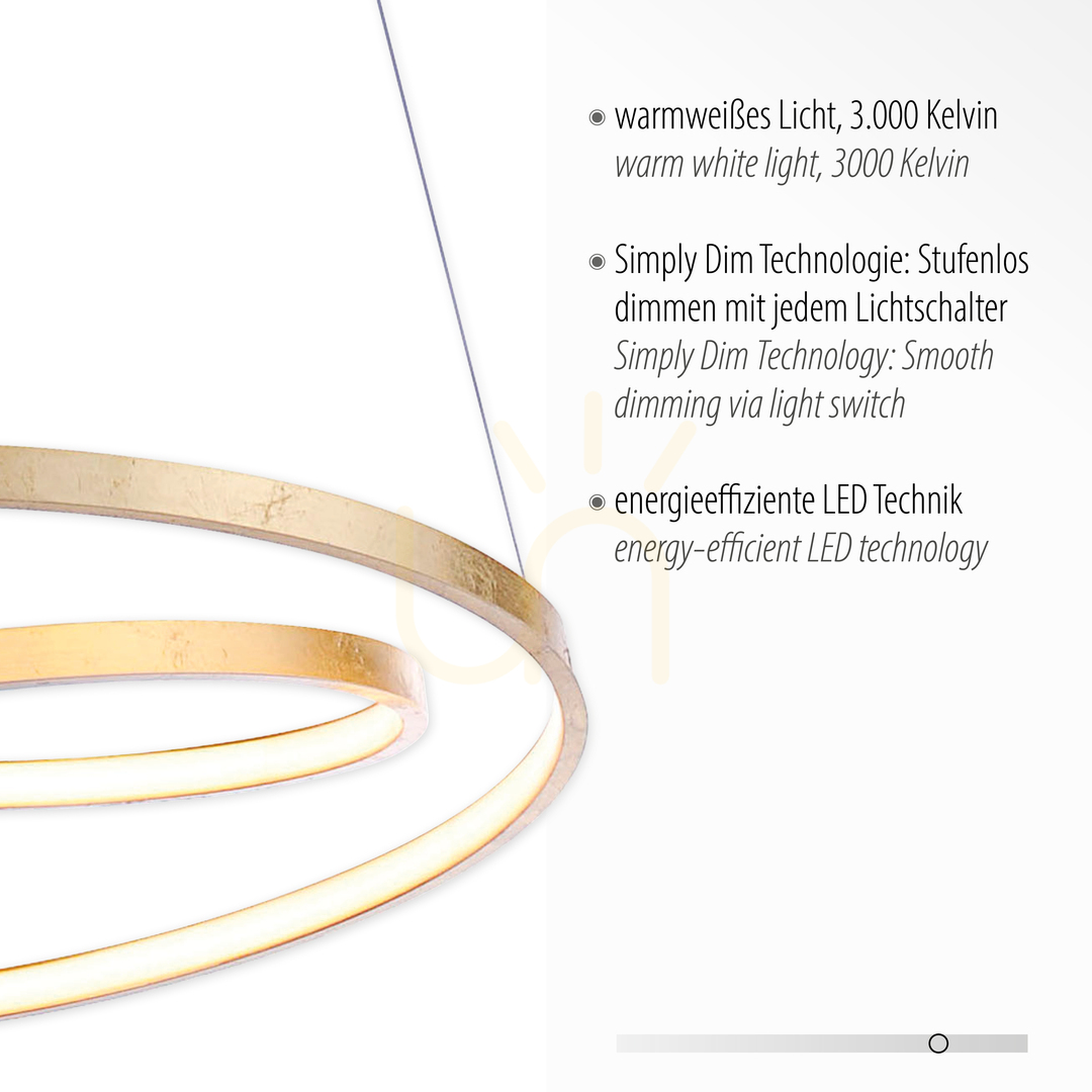 Zobrazit Závěsné svítidlo ROMAN 2472-12 Gold 1xLED Závěsné svítidlo ROMAN 2472-12 Gold 1xLED