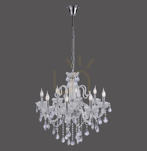 Kontrola GRACIA Závěsné svítidlo 3081-00 Transparent 8xE14
