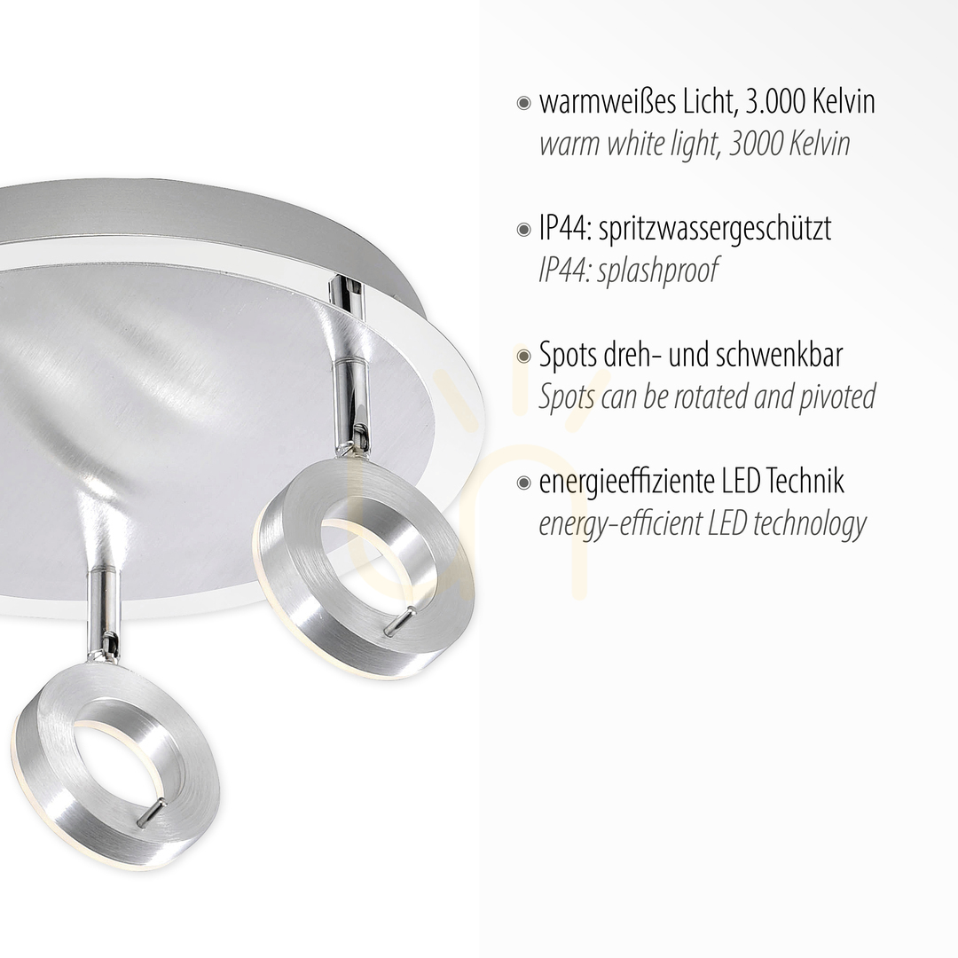 Zobrazit SILEDA plafond 6788-96 Silver 3xLED SILEDA plafond 6788-96 Silver 3xLED