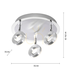 SILEDA plafond 6788-96 Silver 3xLED 6 SILEDA plafond 6788-96 Silver 3xLED small 6