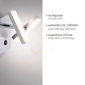 Nástěnné svítidlo RICO 11276-55 Silver 2xLED small 3
