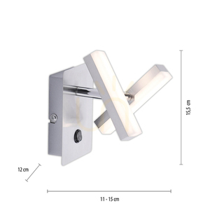 Nástěnné svítidlo RICO 11276-55 Silver 2xLED small 8