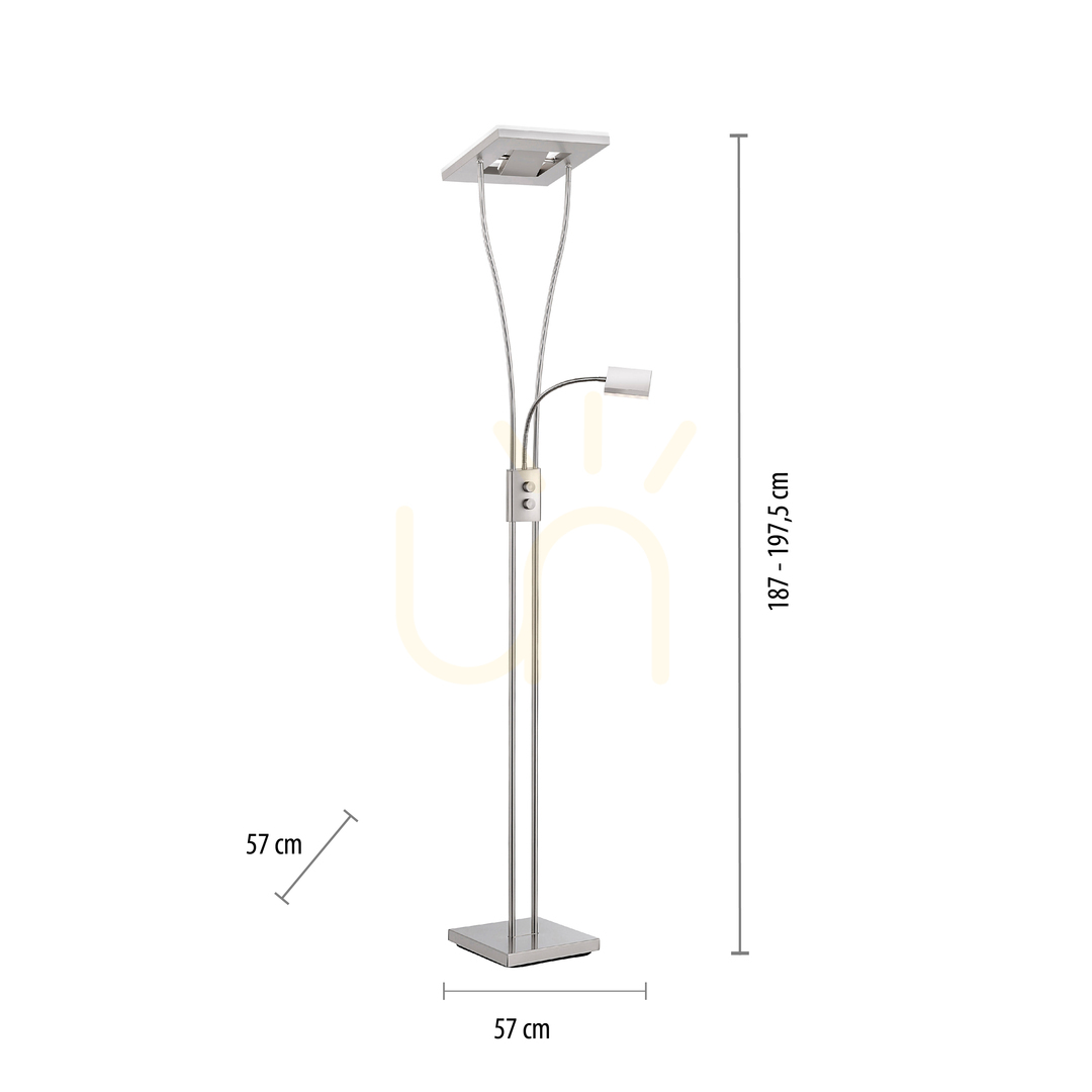 Pohled Stojací lampa HELIA 11776-55 Stříbrná 3xLED Stojací lampa HELIA 11776-55 Stříbrná 3xLED