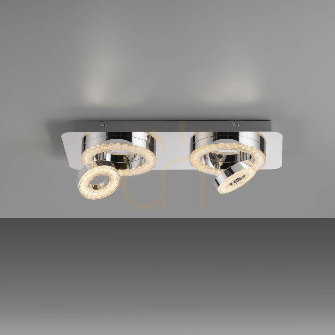 Kontrola TIM Plafond 14521-17 Chrome 4xLED TIM Plafond 14521-17 Chrome 4xLED
