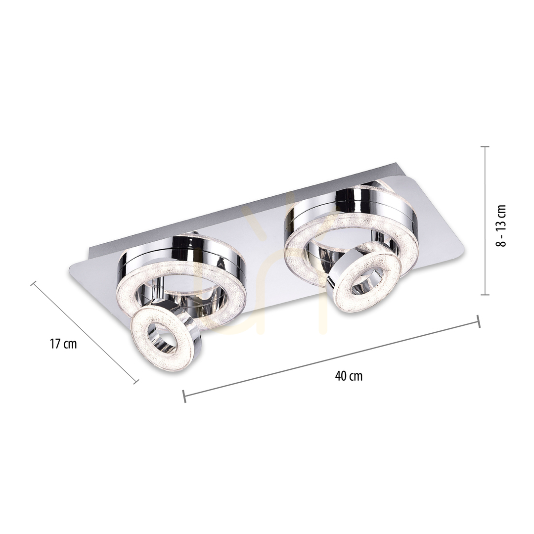 Zobrazit TIM Plafond 14521-17 Chrome 4xLED TIM Plafond 14521-17 Chrome 4xLED