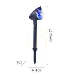 DISCO Zahradní lampa 19035-18 černá 1xLED small 4