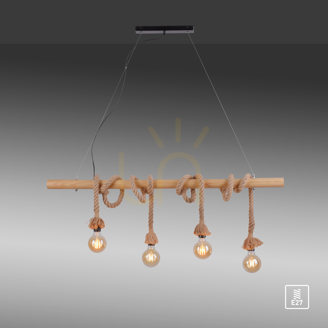 Zobrazit Závěsné svítidlo ROPE 15483-18 Bronze 4xE27 Závěsné svítidlo ROPE 15483-18 Bronze 4xE27