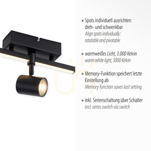 Plafond BARIK 6523-18 Black 2xGU10 small 3