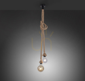 Závěsné svítidlo ROPE 15482-18 Brown 2xE27 small 4