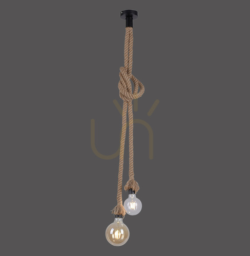 Kontrola Závěsné svítidlo ROPE 15482-18 Brown 2xE27