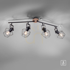 Plafond JARO 15674-78 černý 4xE27 small 11