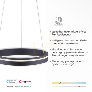 Q-VITO 8410-13 antracitové závěsné svítidlo 1xLED small 3
