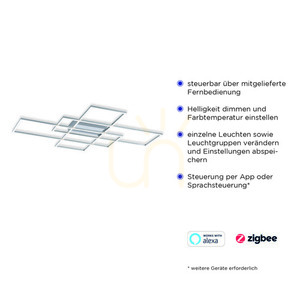 Plafond Q-INIGO 8195-55 Silver 3xLED small 3