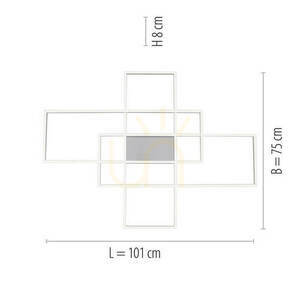Plafond Q-INIGO 8195-55 Silver 3xLED small 7
