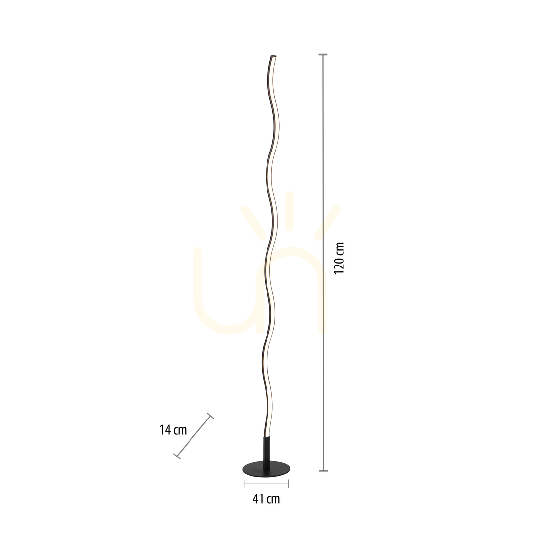 Náhled Stojací lampa WAVE 15168-18 černá 1xLED Stojací lampa WAVE 15168-18 černá 1xLED