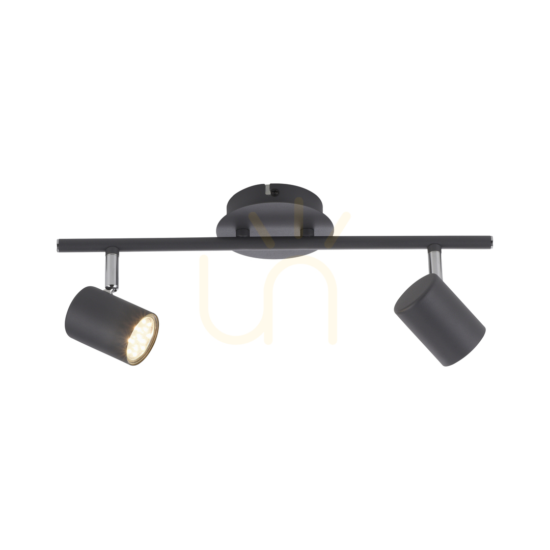 Pohled Plafond TARIK 11942-13 Antracit 2xGU10 Plafond TARIK 11942-13 Antracit 2xGU10